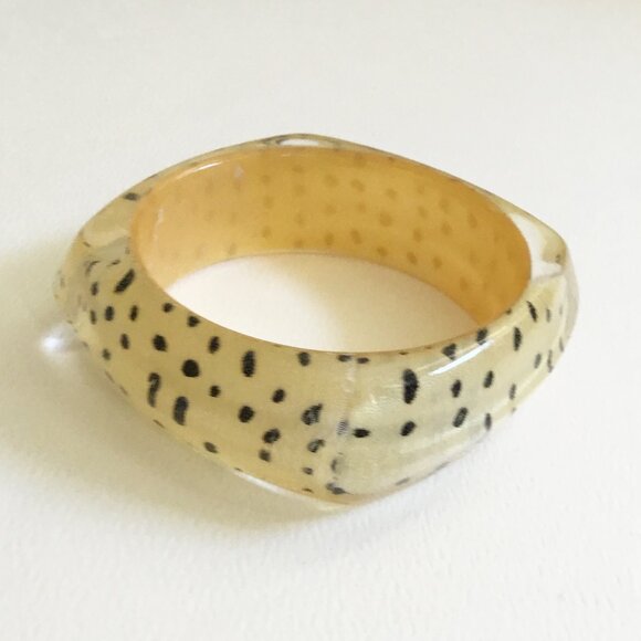 Kate Spade Pop Art Ikat Resin Lucite Dot Design Bangle Bracelet - Picture 2 of 9